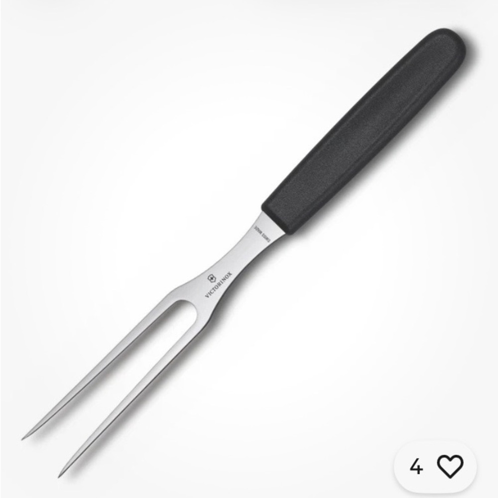 Victorinox 5.2103.15 10 1/2" Carving Fork w/ Black Nylon Handle Swiss Made